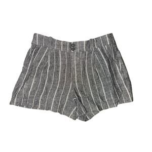Calvin Klein Shorts Women Gray Striped Size 6 Casual Vacation Summer Beach